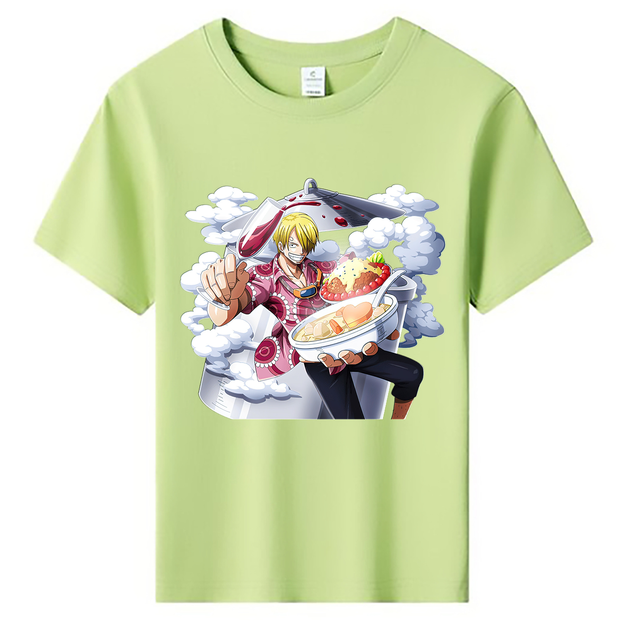 （画像用） ワンピース サンジ ONE PIECE Sanji 綿100％キッズTシャツ（フロントプリント）